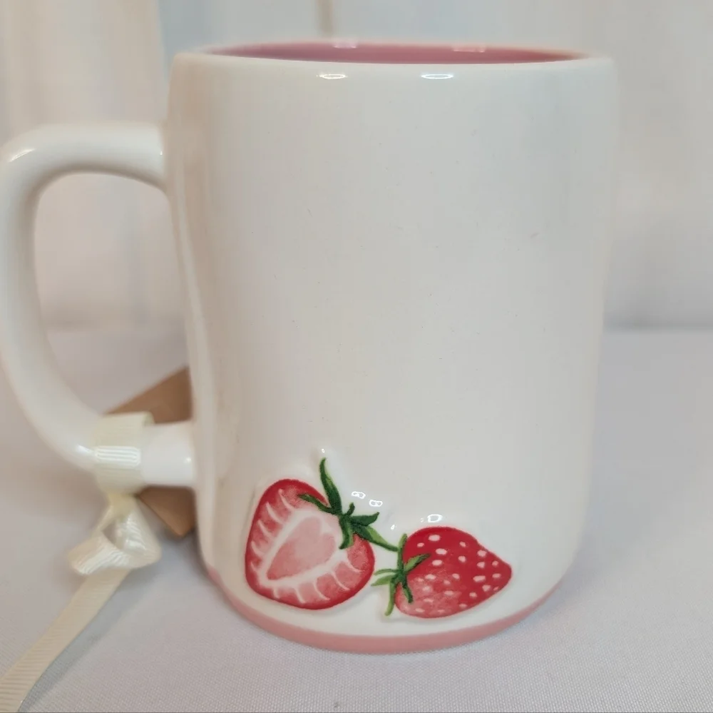 Rae Dunn Love Is So Sweet Strawberry Double Sided Mug - Picture 2 of 4